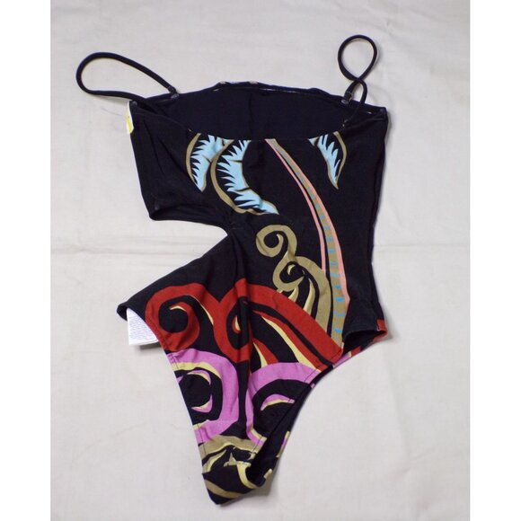 🆕 FARM RIO Pineapple Wave CutOut One Piece Swimsuit Large 12-14 - Picture 11 of 11